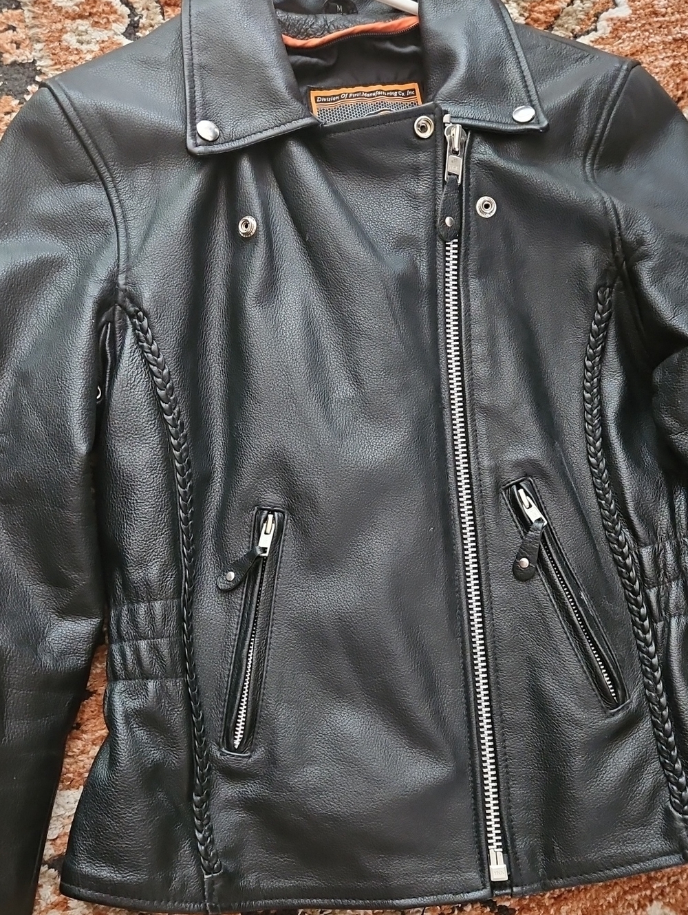 First Classics Women's Leather Motorcycle Jacket Sz M - Picture 3 of 12